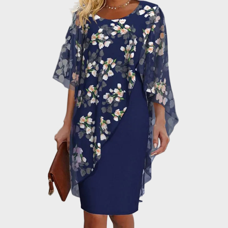 Amalie - Elegantní šaty s květinovým vrškem z chiffon