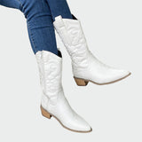 Metalické cowboyské boty